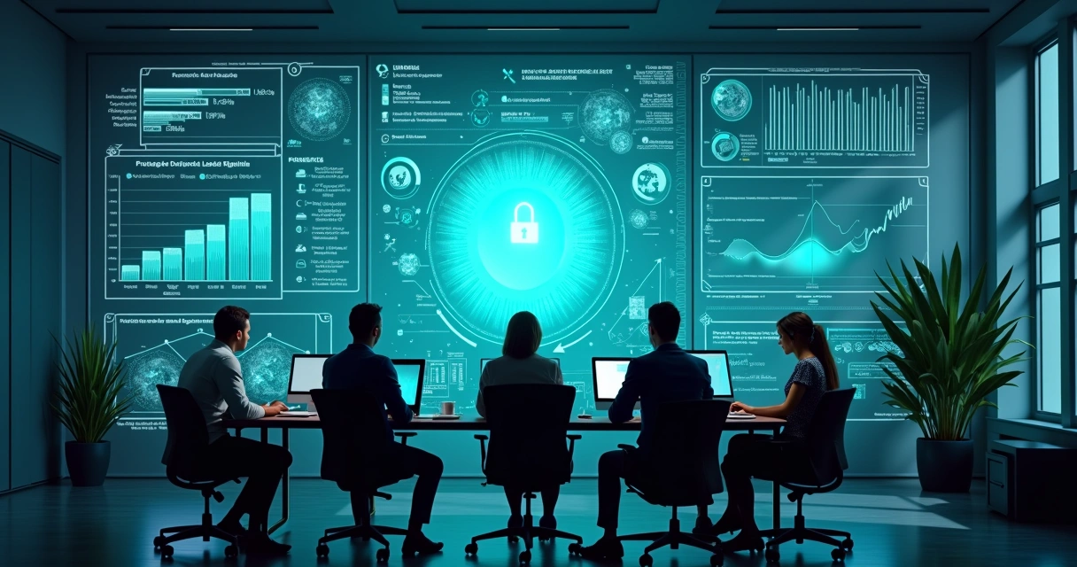 Ilustração de dados protegidos em campanha de marketing digital 