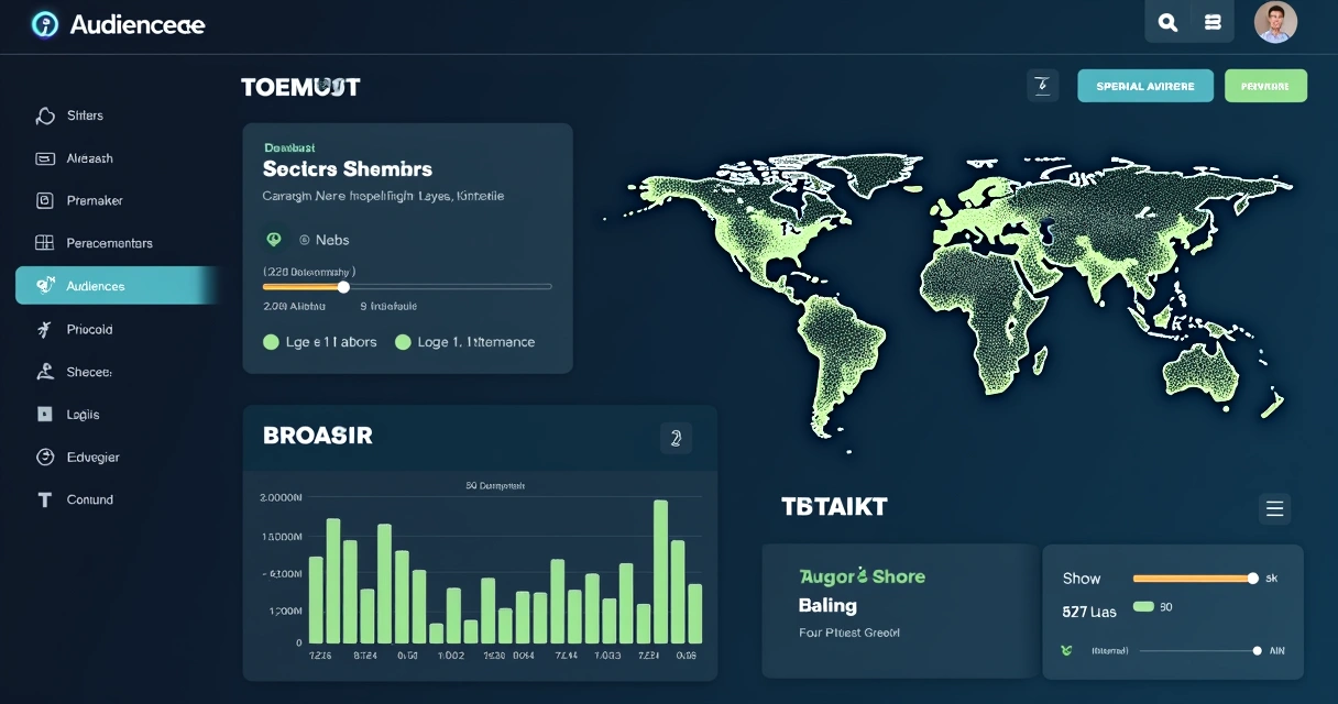 Exemplo visual de segmentação de público em plataforma de anúncios 