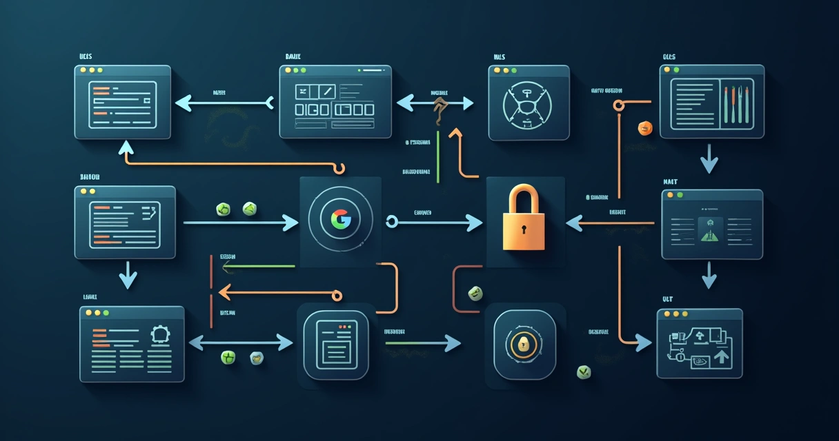 Diagrama visual de rastreamento e indexação de site 
